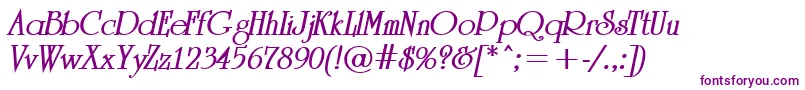 ARomanusBolditalic Font – Purple Fonts on White Background