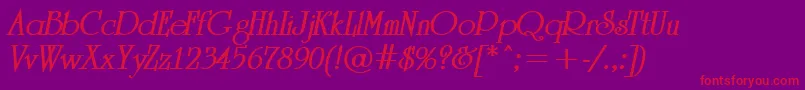ARomanusBolditalic Font – Red Fonts on Purple Background
