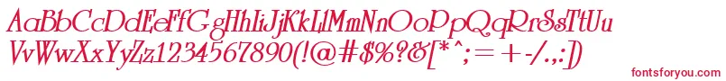 ARomanusBolditalic Font – Red Fonts on White Background