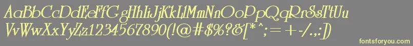 ARomanusBolditalic Font – Yellow Fonts on Gray Background