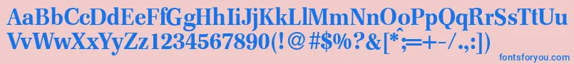 F820RomanBold Font – Blue Fonts on Pink Background