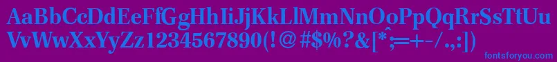 F820RomanBold Font – Blue Fonts on Purple Background