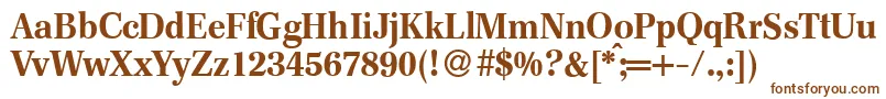 F820RomanBold Font – Brown Fonts on White Background