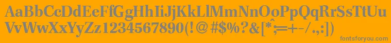 F820RomanBold Font – Gray Fonts on Orange Background