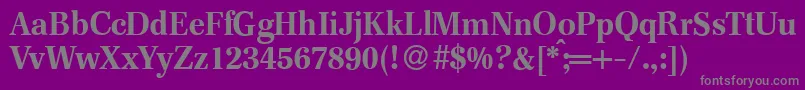 F820RomanBold Font – Gray Fonts on Purple Background
