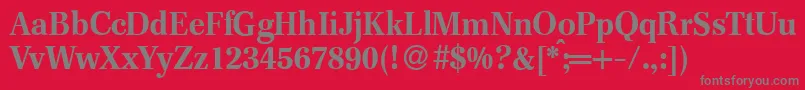 F820RomanBold Font – Gray Fonts on Red Background