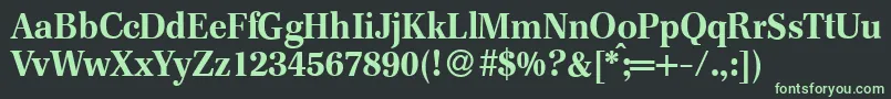 F820RomanBold Font – Green Fonts on Black Background