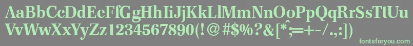 F820RomanBold Font – Green Fonts on Gray Background