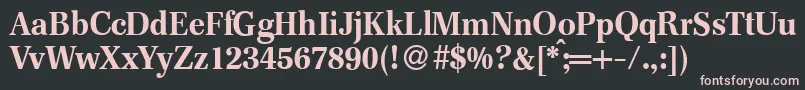 F820RomanBold Font – Pink Fonts on Black Background