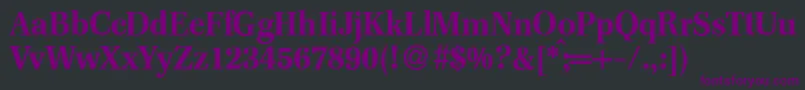 F820RomanBold Font – Purple Fonts on Black Background