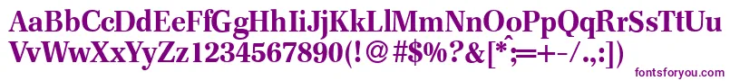 F820RomanBold Font – Purple Fonts on White Background