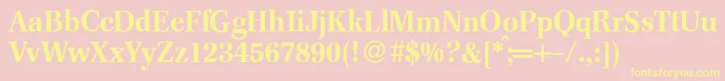 F820RomanBold Font – Yellow Fonts on Pink Background