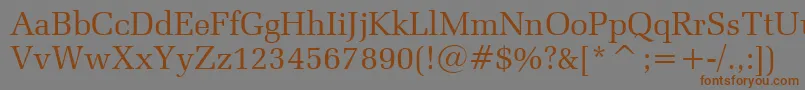 ZapfelliptBtRoman Font – Brown Fonts on Gray Background