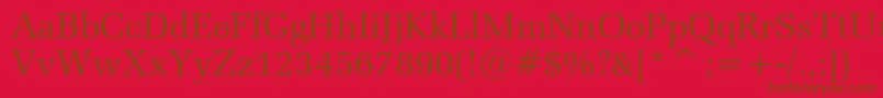 ZapfelliptBtRoman Font – Brown Fonts on Red Background