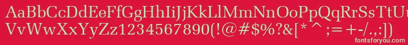 ZapfelliptBtRoman Font – Green Fonts on Red Background