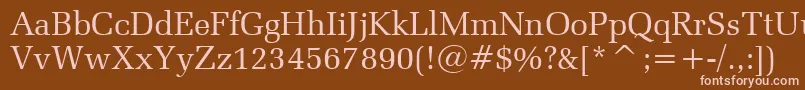 ZapfelliptBtRoman Font – Pink Fonts on Brown Background