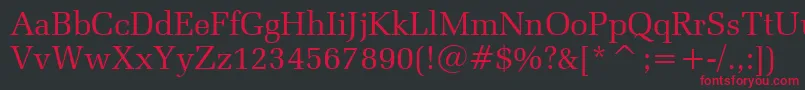 ZapfelliptBtRoman Font – Red Fonts on Black Background