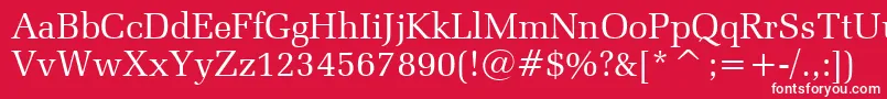 フォントZapfelliptBtRoman – 赤い背景に白い文字