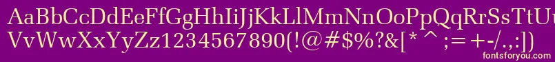 ZapfelliptBtRoman Font – Yellow Fonts on Purple Background