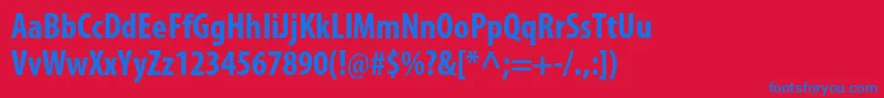 MyriadproBoldcond Font – Blue Fonts on Red Background