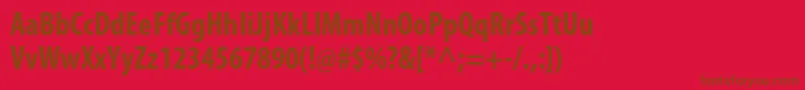MyriadproBoldcond Font – Brown Fonts on Red Background