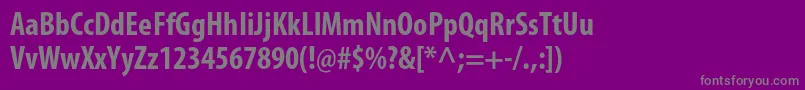 MyriadproBoldcond Font – Gray Fonts on Purple Background