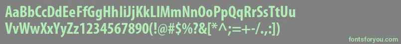 MyriadproBoldcond Font – Green Fonts on Gray Background