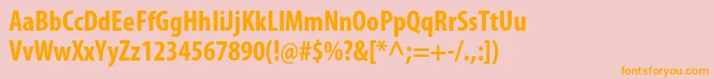 MyriadproBoldcond Font – Orange Fonts on Pink Background