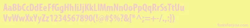 MyriadproBoldcond Font – Pink Fonts on Yellow Background