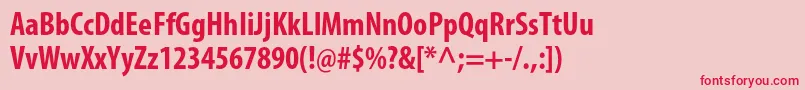 MyriadproBoldcond Font – Red Fonts on Pink Background