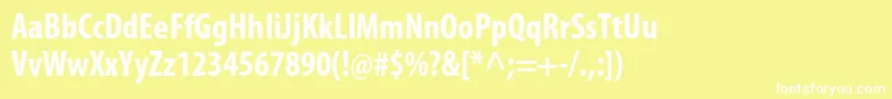 MyriadproBoldcond Font – White Fonts on Yellow Background