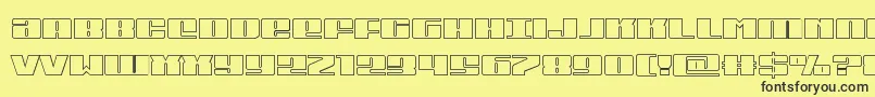 Michiganout Font – Black Fonts on Yellow Background