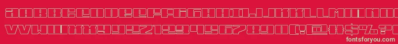 Michiganout Font – Green Fonts on Red Background