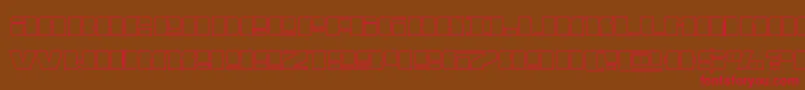 Michiganout Font – Red Fonts on Brown Background