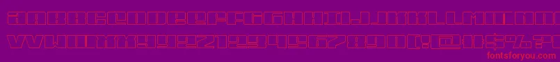 Michiganout Font – Red Fonts on Purple Background