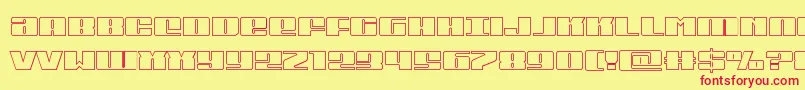Michiganout Font – Red Fonts on Yellow Background