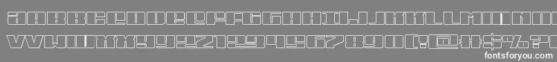 Michiganout Font – White Fonts on Gray Background
