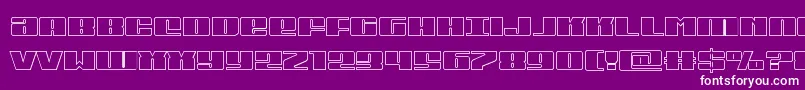 Michiganout Font – White Fonts on Purple Background