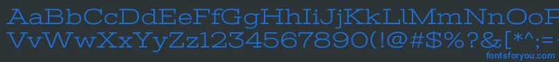 StintultraexpandedRegular Font – Blue Fonts on Black Background