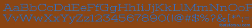 StintultraexpandedRegular Font – Blue Fonts on Brown Background