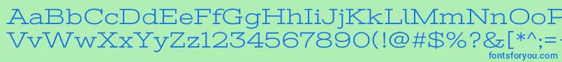 StintultraexpandedRegular Font – Blue Fonts on Green Background