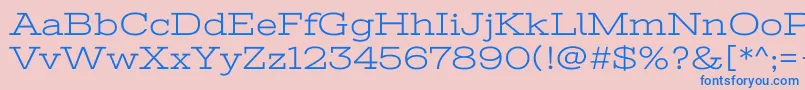 StintultraexpandedRegular Font – Blue Fonts on Pink Background