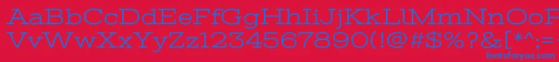 StintultraexpandedRegular Font – Blue Fonts on Red Background