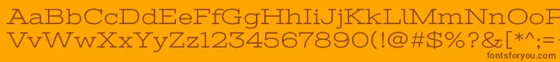 StintultraexpandedRegular Font – Brown Fonts on Orange Background