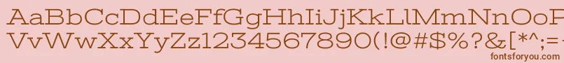 StintultraexpandedRegular Font – Brown Fonts on Pink Background