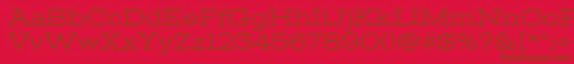StintultraexpandedRegular Font – Brown Fonts on Red Background