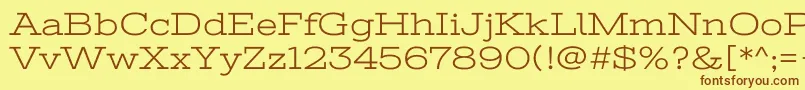 StintultraexpandedRegular Font – Brown Fonts on Yellow Background