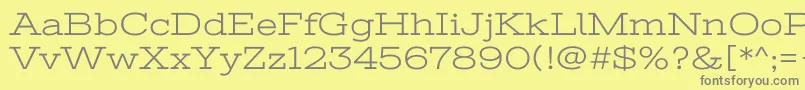 StintultraexpandedRegular Font – Gray Fonts on Yellow Background