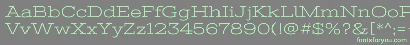 StintultraexpandedRegular Font – Green Fonts on Gray Background