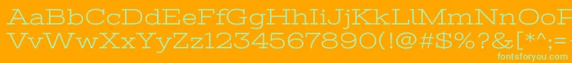 StintultraexpandedRegular Font – Green Fonts on Orange Background